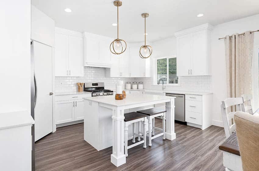 Counter height benches
