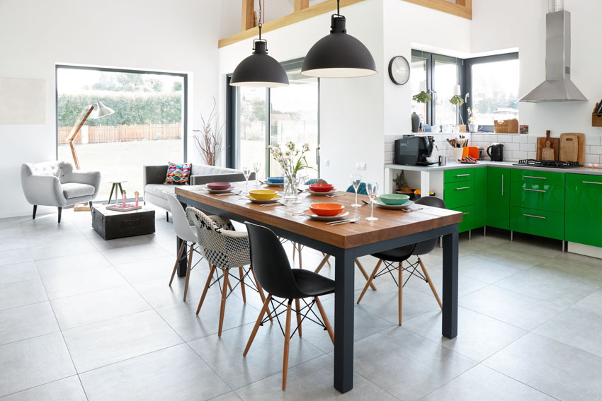 Dining room with table and chairs