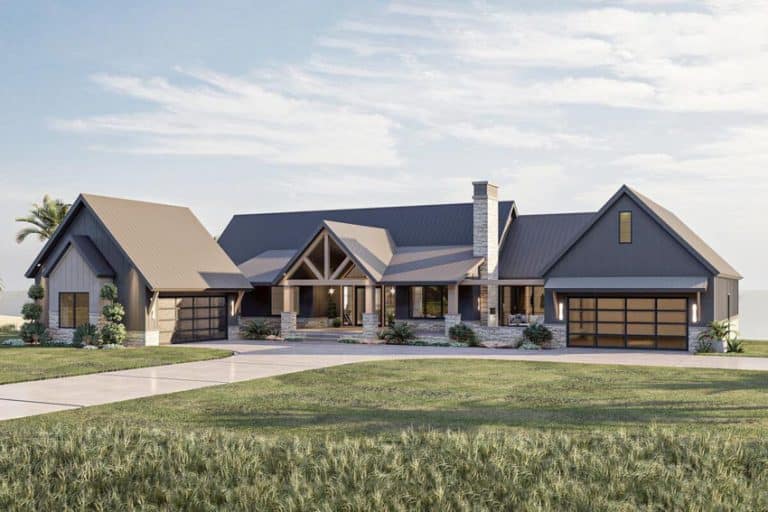 Coastal American House Plan With Two Kitchens